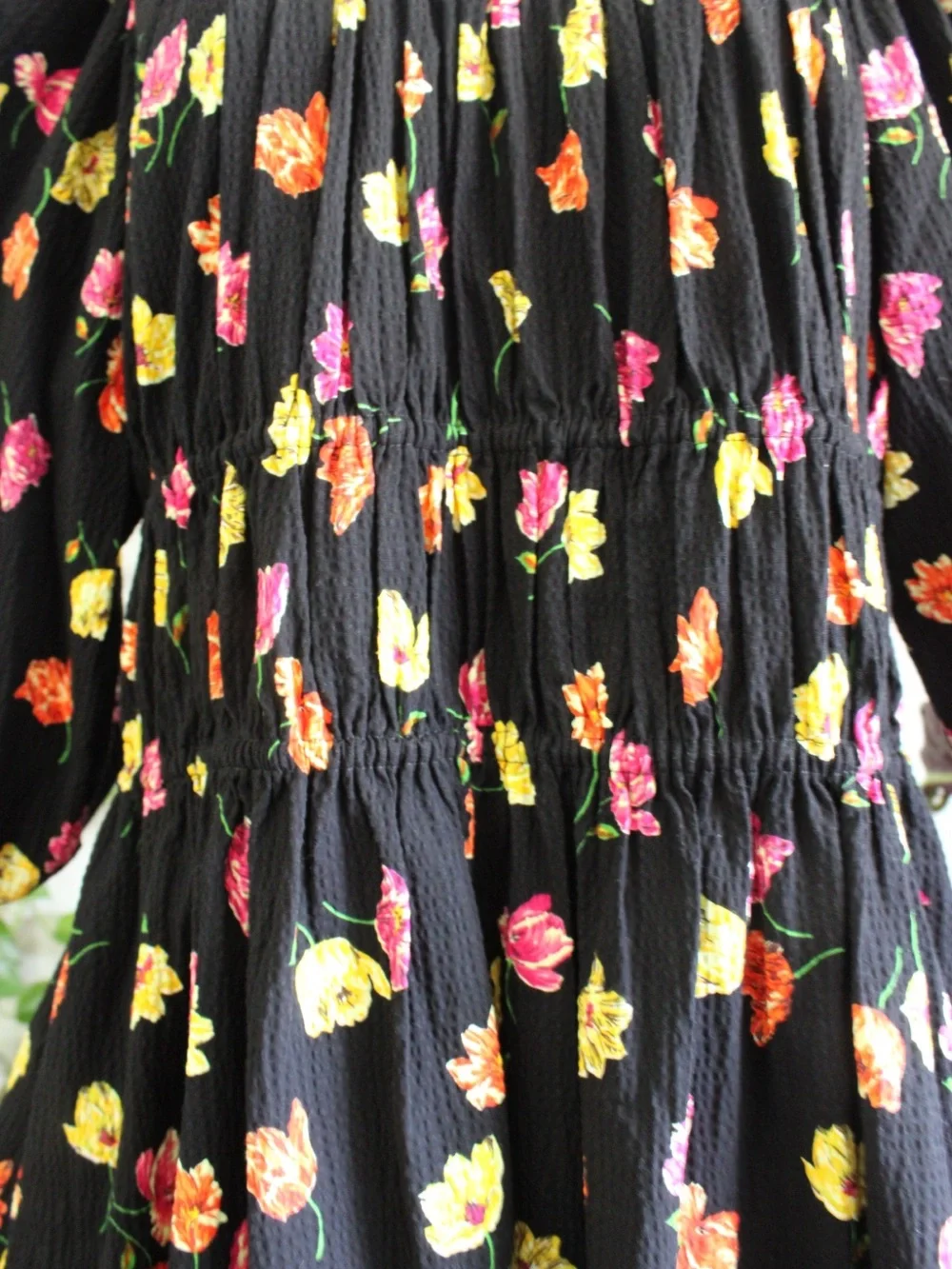 Kate Spade New York Black Floral Midi Maxi Dress Size L NWT MSRP $378